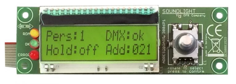 DMX Start Adress Board 3006P, mit LCD-Display