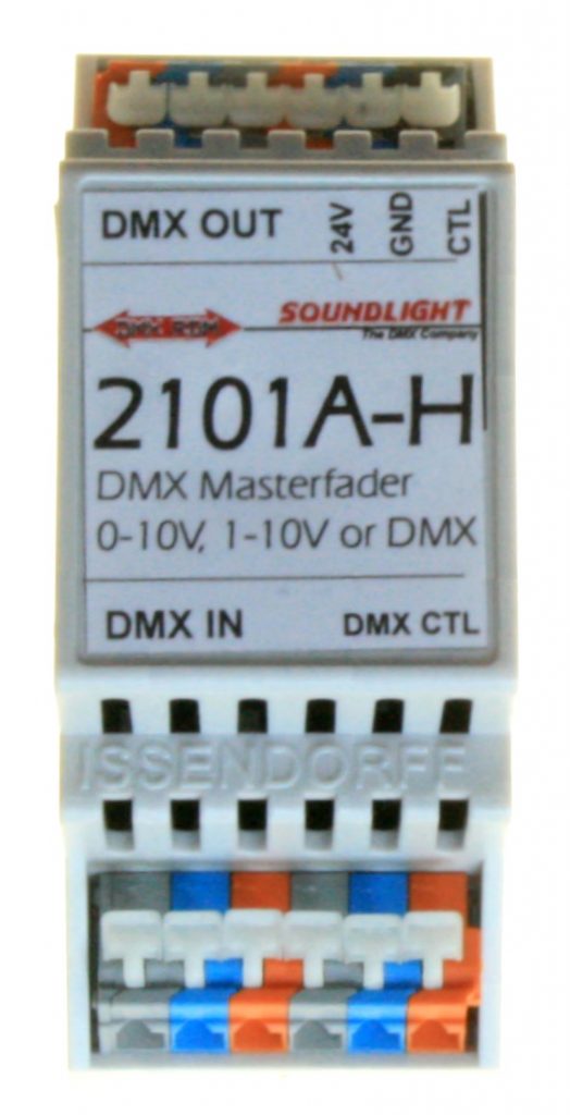 DMX Master Fader DMX/0-10V, RDM, Hutschiene